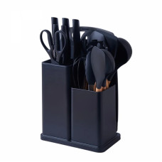 Набор кухонных принадлежностей из 19 предметов с подставкой Kitchenware Set черный